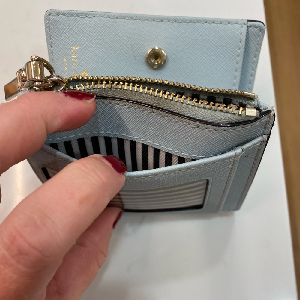 Kate Spade Wallet- light blue, used, like new- the perfect size! - Picture 8 of 8